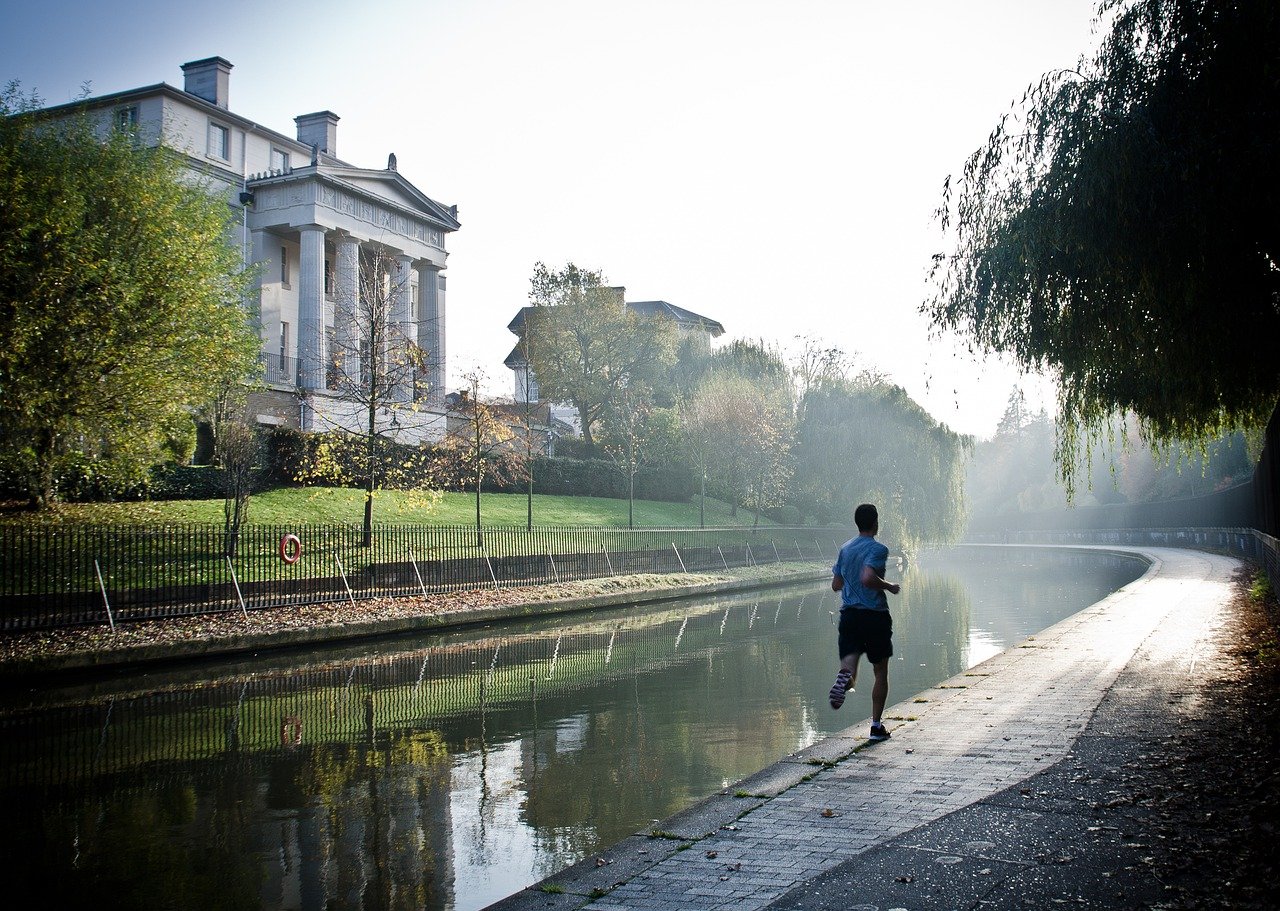 a man jogging