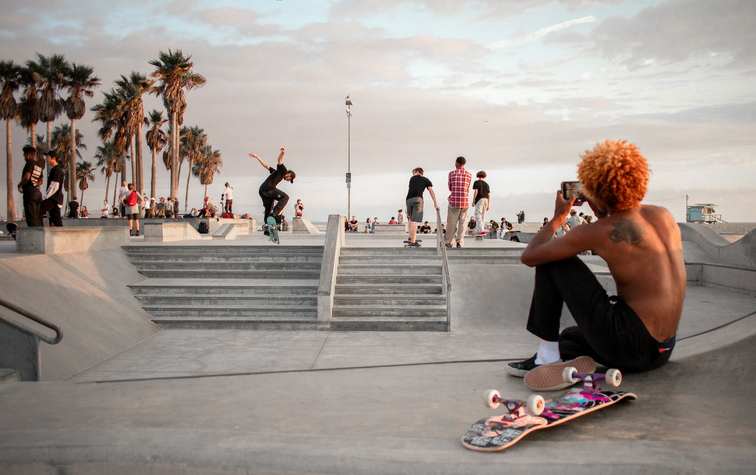 group of skaters